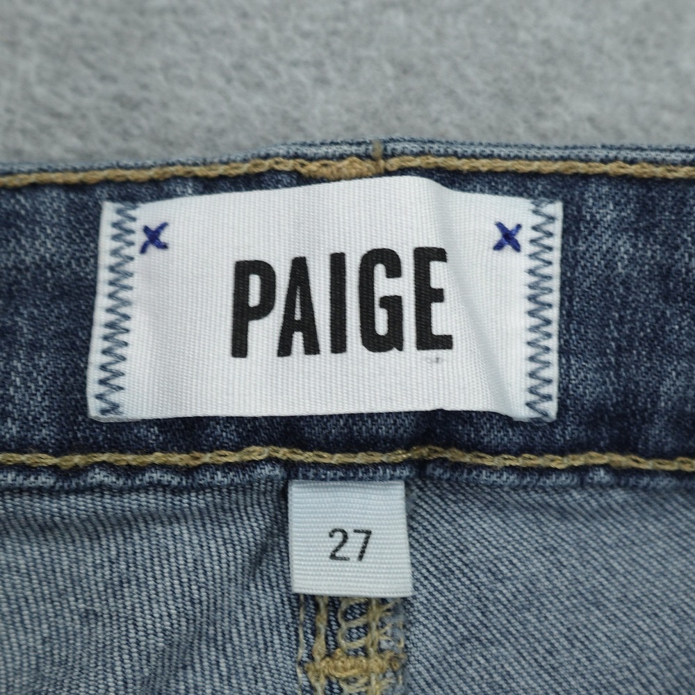 Paige‎ Jeans Womens 27 Blue Margot Ankle High Rise Skinny Ellington Raw Hem - Picture 5 of 14